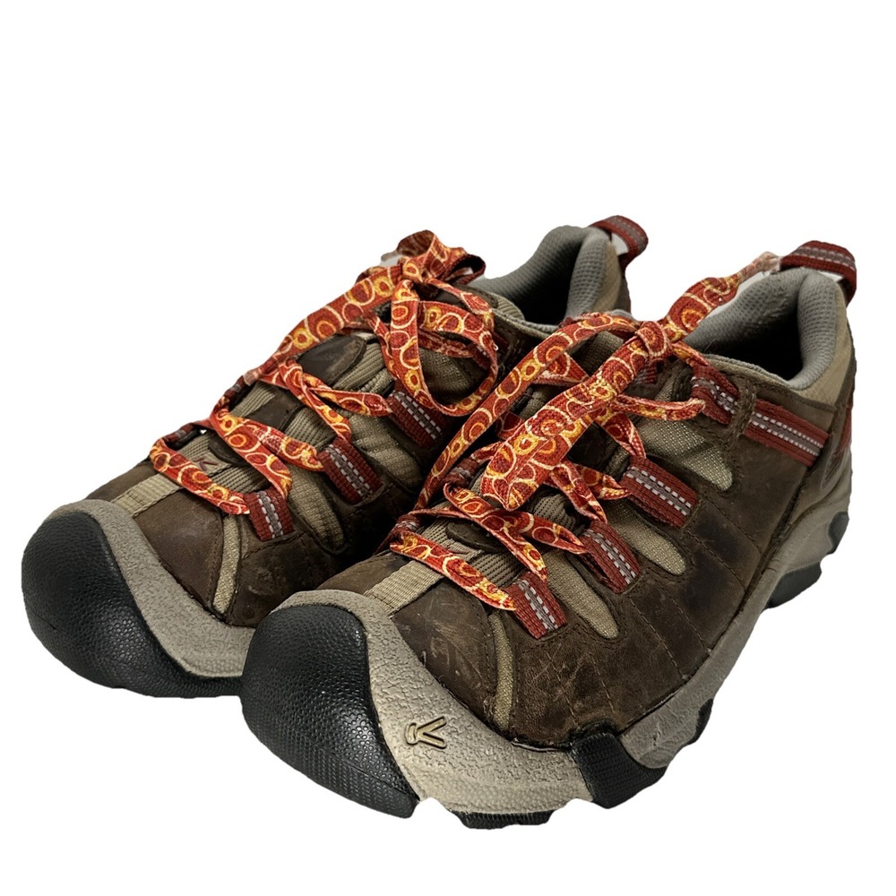 Keen Targhee II Womens 7 Waterproof Hiking Shoes Brown Low Trail Outdoor